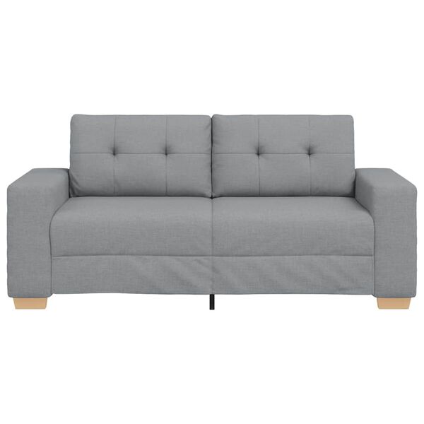 vidaXL Loveseat soffa ljusgr&aring; 180x77x82 cm tyg