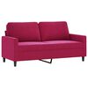 vidaXL 2-sitssoffa vinr&ouml;d 140 cm sammet
