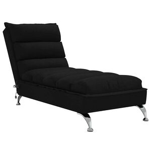 vidaXL Massagesch&auml;slong med dynor svart tyg