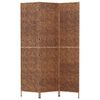 vidaXL Rumsavdelare 3 paneler brun 122x180 cm vattenhyacint