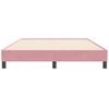 vidaXL Sängram utan madrass rosa 160x210 cm sammet