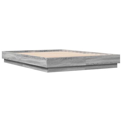 vidaXL Sängram grå sonoma 160x200 cm konstruerat trä