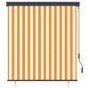 vidaXL Rullgardin utomhus 140x250 cm vit och orange