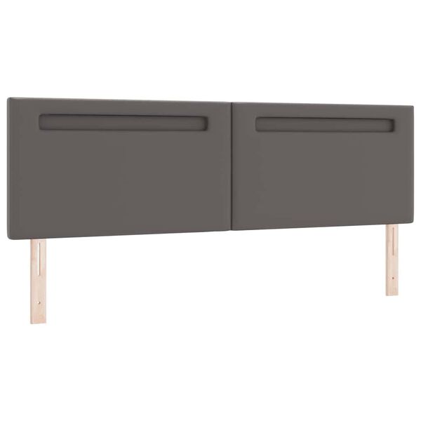 vidaXL LED huvuddyna Gr&aring; 180 cm Konstl&auml;der