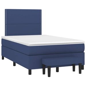 vidaXL Rams&auml;ng med madrass bl&aring; 120x190 cm tyg