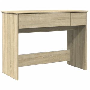 vidaXL Sminkbord med spegel sonoma-ek 100x45x76 cm