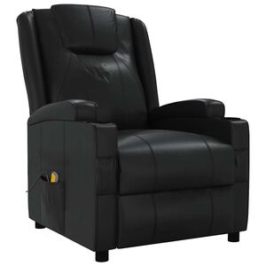 vidaXL Massagef&aring;t&ouml;lj svart konstl&auml;der