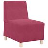 vidaXL Modulsofa utan armst&ouml;d 3 pcs Vinr&ouml;d 55 x 74 x 82 cm Sammet
