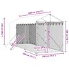 vidaXL Hundg&aring;rd med tak silver 2x6x2,5 m galvaniserat st&aring;l