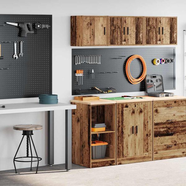 vidaXL Garagesk&aring;p 2 delar gammalt tr&auml; konstruerat tr&auml;