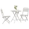 vidaXL Bistroset 3 pcs Beige Stål