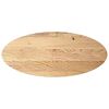 vidaXL Bordsskiva 140x60x2 cm massiv ek oval