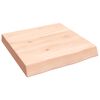 vidaXL B&auml;nkskiva f&ouml;r badrum 40x40x(2-6) cm obehandlat massivt tr&auml;