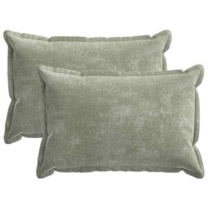 vidaXL Kudd&ouml;verdrag 2 pcs HOUTEN Gr&ouml;n 30 x 50 cm Chenilletyg