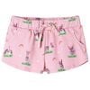 vidaXL Shorts f&ouml;r barn med sn&ouml;re ljusrosa 128