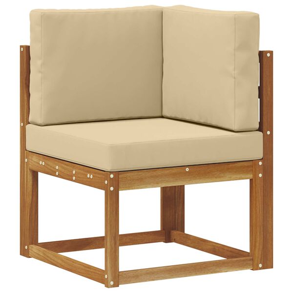 vidaXL Utomhussoffset med kudde 6 pcs Naturlig och Beige