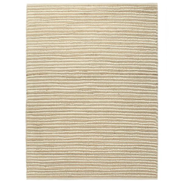 vidaXL Hampamatta ull 160x230 cm naturlig/vit