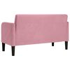 vidaXL Loveseat soffa rosa 109 cm sammet