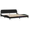 vidaXL Bed Frame "Viana" with LED without Mattress Black 200x200 cm