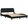 vidaXL Bed Frame without Mattress "Hanko" Black 120x200cm Fabric