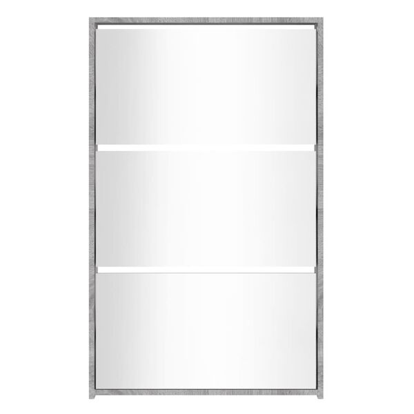 vidaXL Skosk&aring;p med 3 sk&aring;p gr&aring; sonoma 63x17x102,5 cm