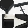 vidaXL Tr&auml;dg&aring;rdsm&ouml;belset med kudde 9 pcs Svart konstrotting