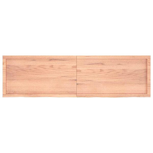 vidaXL Bänkskiva badrum ljusbrun 180x50x(2-6) cm behandlat massivt trä