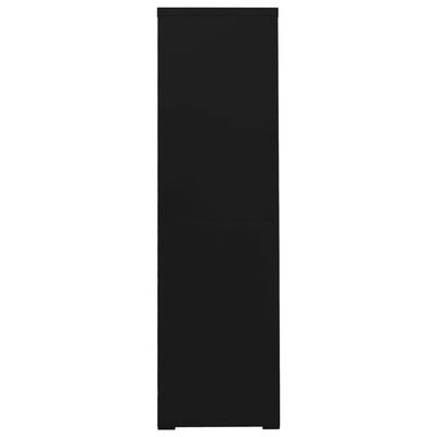 vidaXL Dokumentskåp svart 90x46x164 cm stål