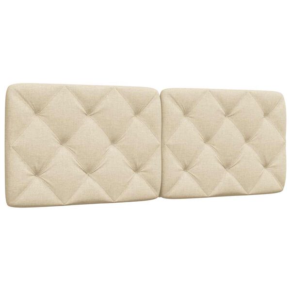 vidaXL Headboard Cushion Cream 120 cm Fabric