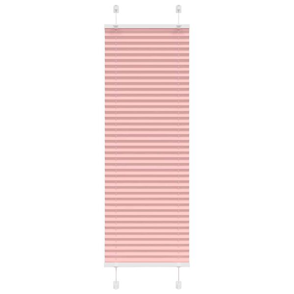 vidaXL Plisserad persienn rosa 45x100cm tyg bredd 44,4cm polyester