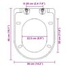 vidaXL Toalettsits med mjuk st&auml;ngning och snabbf&auml;ste svart