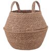 vidaXL Kruka med handtag Naturlig &Oslash; 32 x 32 cm 100% Sj&ouml;gr&auml;s