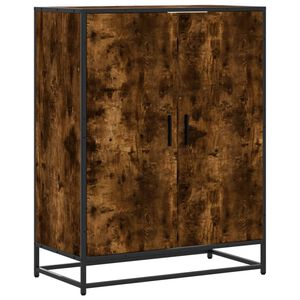 vidaXL Skosk&aring;p r&ouml;kf&auml;rgad ek 75x38x97,5 cm konstruerat tr&auml; och metall