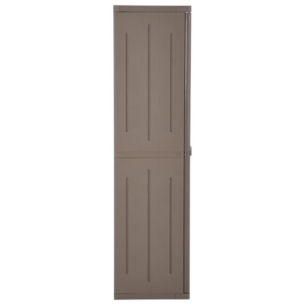 vidaXL F&ouml;rvaringssk&aring;p f&ouml;r tr&auml;dg&aring;rden brun 65x45x172 cm PP tr&auml;look