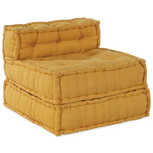 vidaXL Modul&auml;r soffa gul 70x70x54 tyg