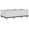 vidaXL Odlingsl&aring;da med hjul vit 150x80x54 cm PP