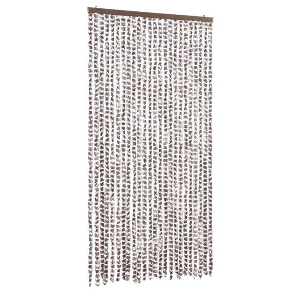 vidaXL Insektsgardin taupe och vit 100x230 cm chenille