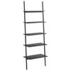 vidaXL Hylla 5 hyllplan svart 64x34x185,5 cm