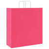 vidaXL Pappersp&aring;sar 50 st med handtag rosa 45x17x48 cm