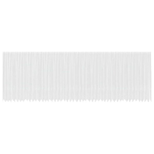 vidaXL Spetsgardin med gardiner Blommor Vit 240 x 1200 cm Polyester