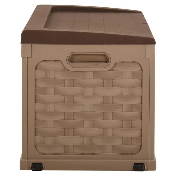 vidaXL Dynbox 335 liter brun PP-rotting
