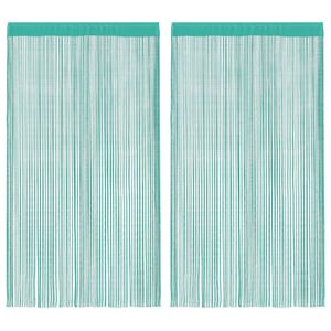 vidaXL Str&auml;nggardiner 2 st turkos 100x250 cm