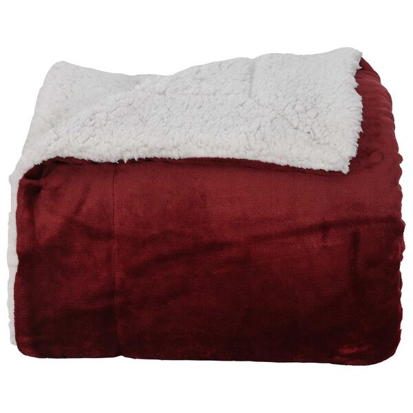 vidaXL Kastfilt Bordeaux R&ouml;d 240 x 270 cm Fleece