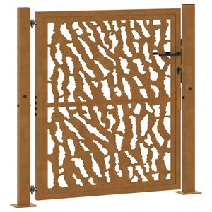 vidaXL Tr&auml;dg&aring;rdsgrind 100x100 cm v&auml;derbest&auml;ndig st&aring;lgrind med sp&aring;rdesign