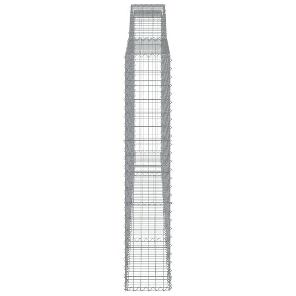 vidaXL Gabion bågformad 400x30x160/180 cm galvaniserat järn