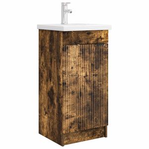 vidaXL Badrumsspegel med handfat R&ouml;kt ek 42 x 40 x 84,5 cm