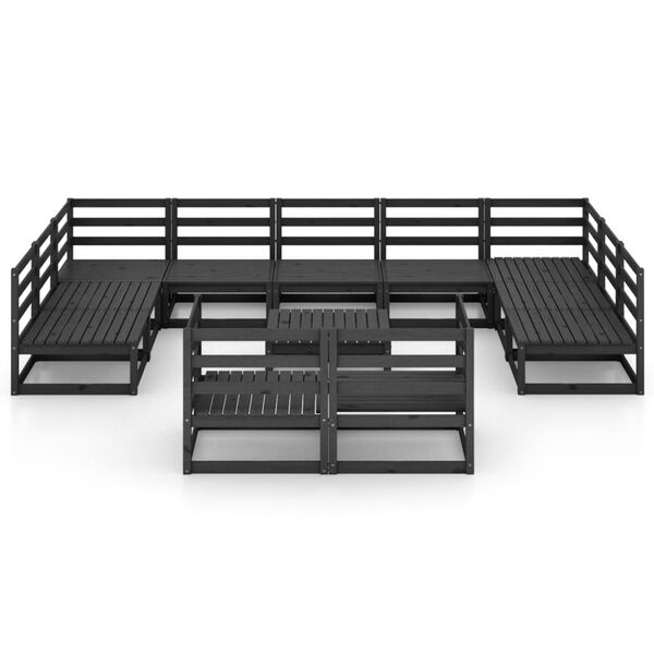 vidaXL Loungegrupp f&ouml;r tr&auml;dg&aring;rden 12 delar massiv furu