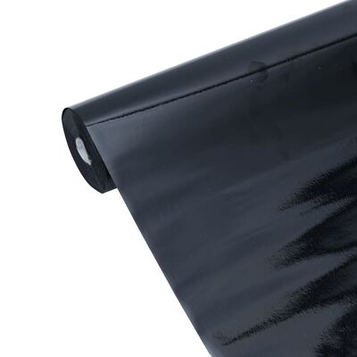 vidaXL Fönsterfilm statisk frostad frostad svart 45x1000 cm PVC