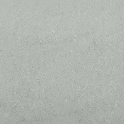 vidaXL Sängram med huvudgavel ljusgrå 180x200 cm sammet