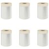 vidaXL Dammskydd med klistertape 6 pcs Transparent 30 x 3300 cm HDPE